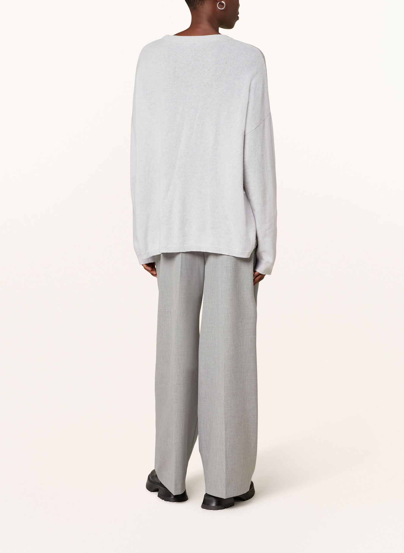 SoSUE Sweter z wełny merino, Kolor: JASNOCZARY (Obrazek 4)