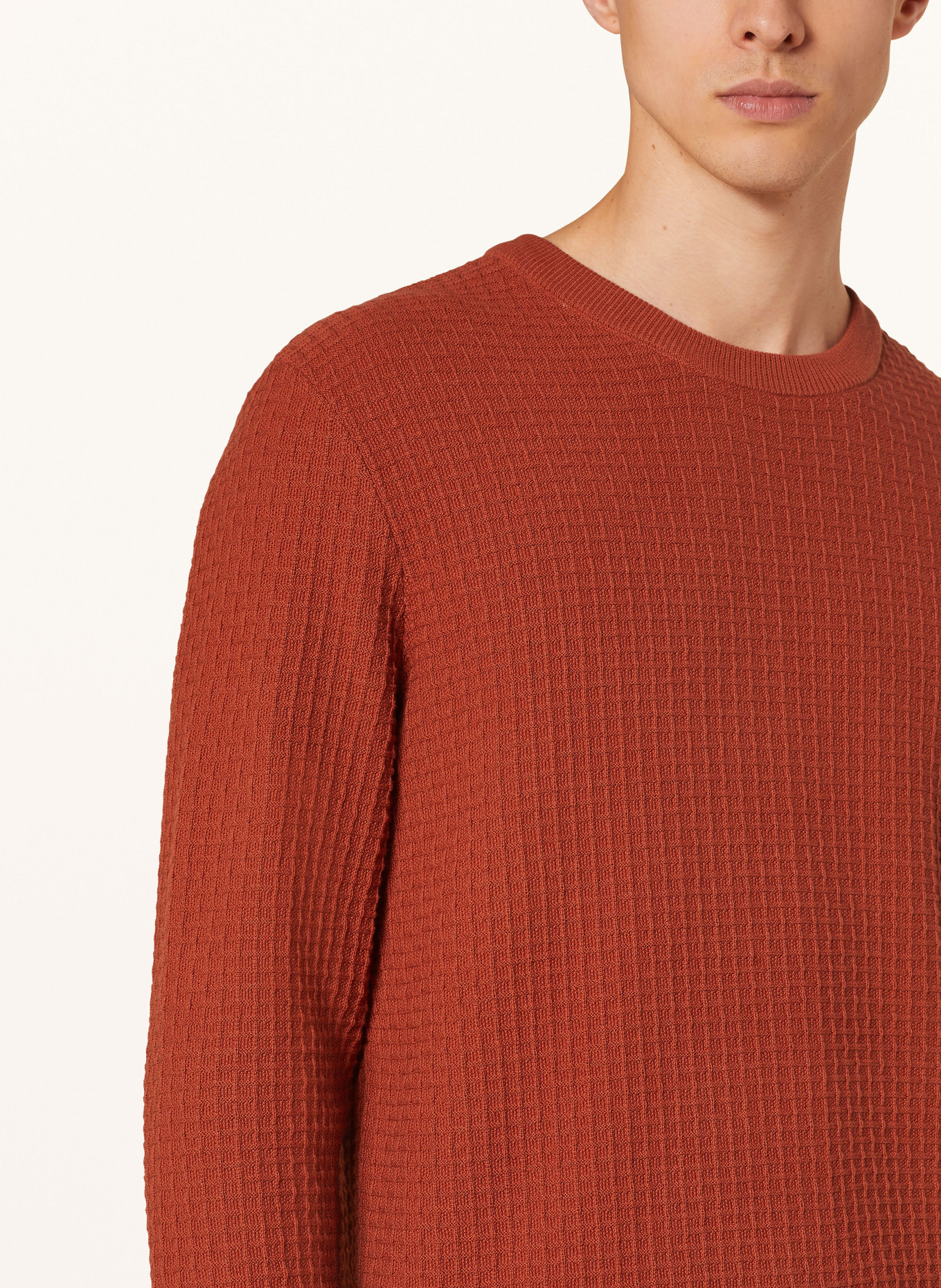 ARMEDANGELS Sweter GRAANMO: CIEMNOPOMARAŃCZOWY