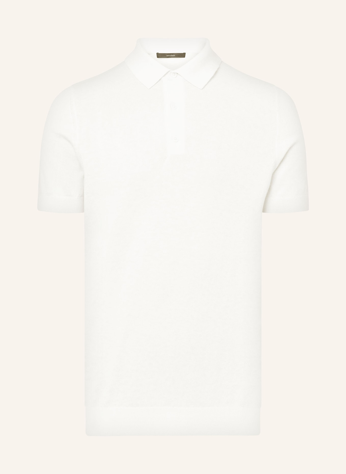 windsor. Knitted polo shirt with cashmere, Color: WHITE (Image 1)