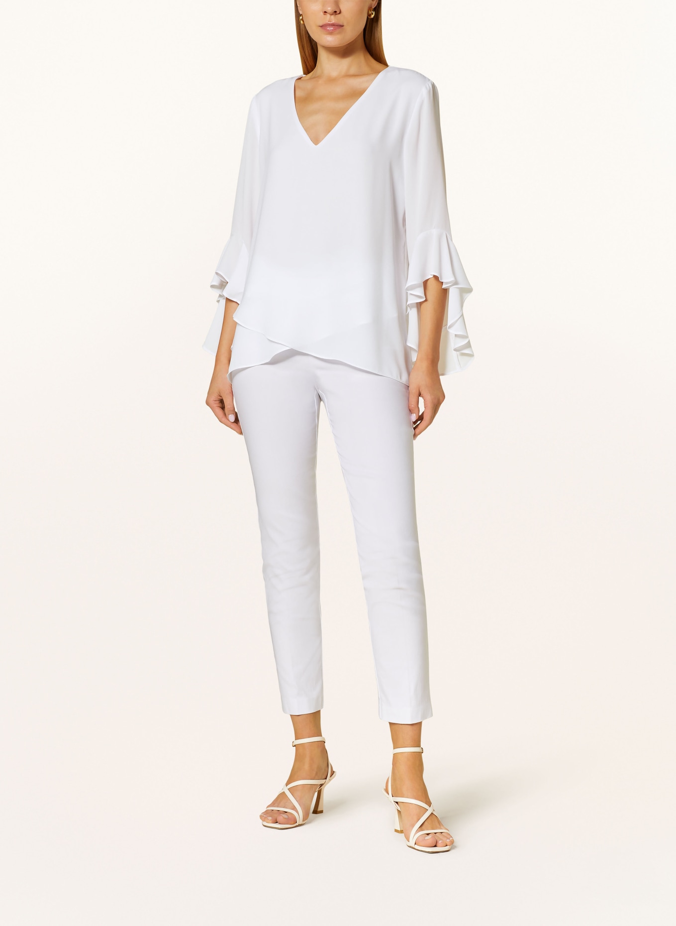 Joseph Ribkoff Blouse with 3/4 sleeves, Color: WHITE (Image 2)