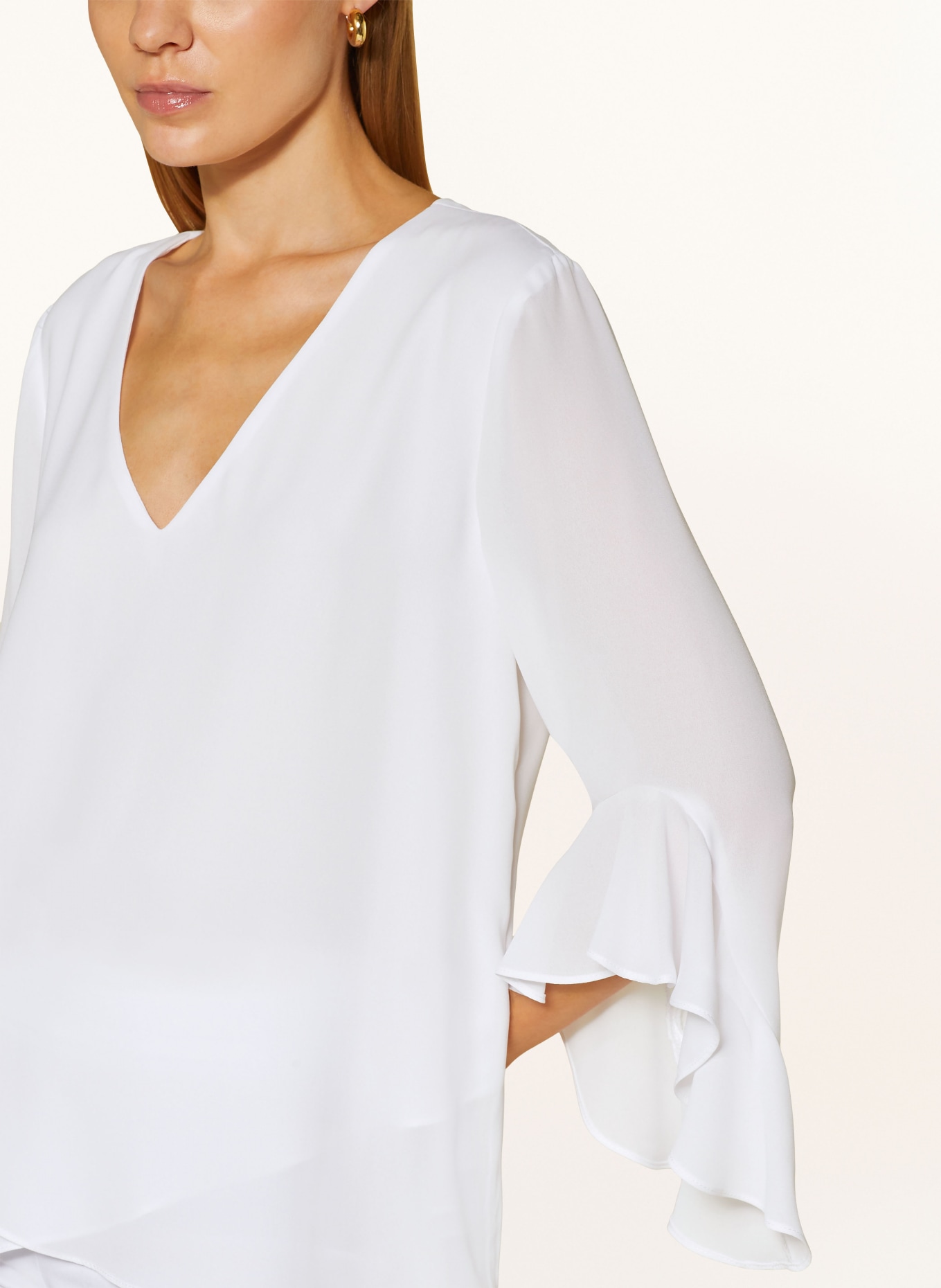 Joseph Ribkoff Blouse with 3/4 sleeves, Color: WHITE (Image 4)