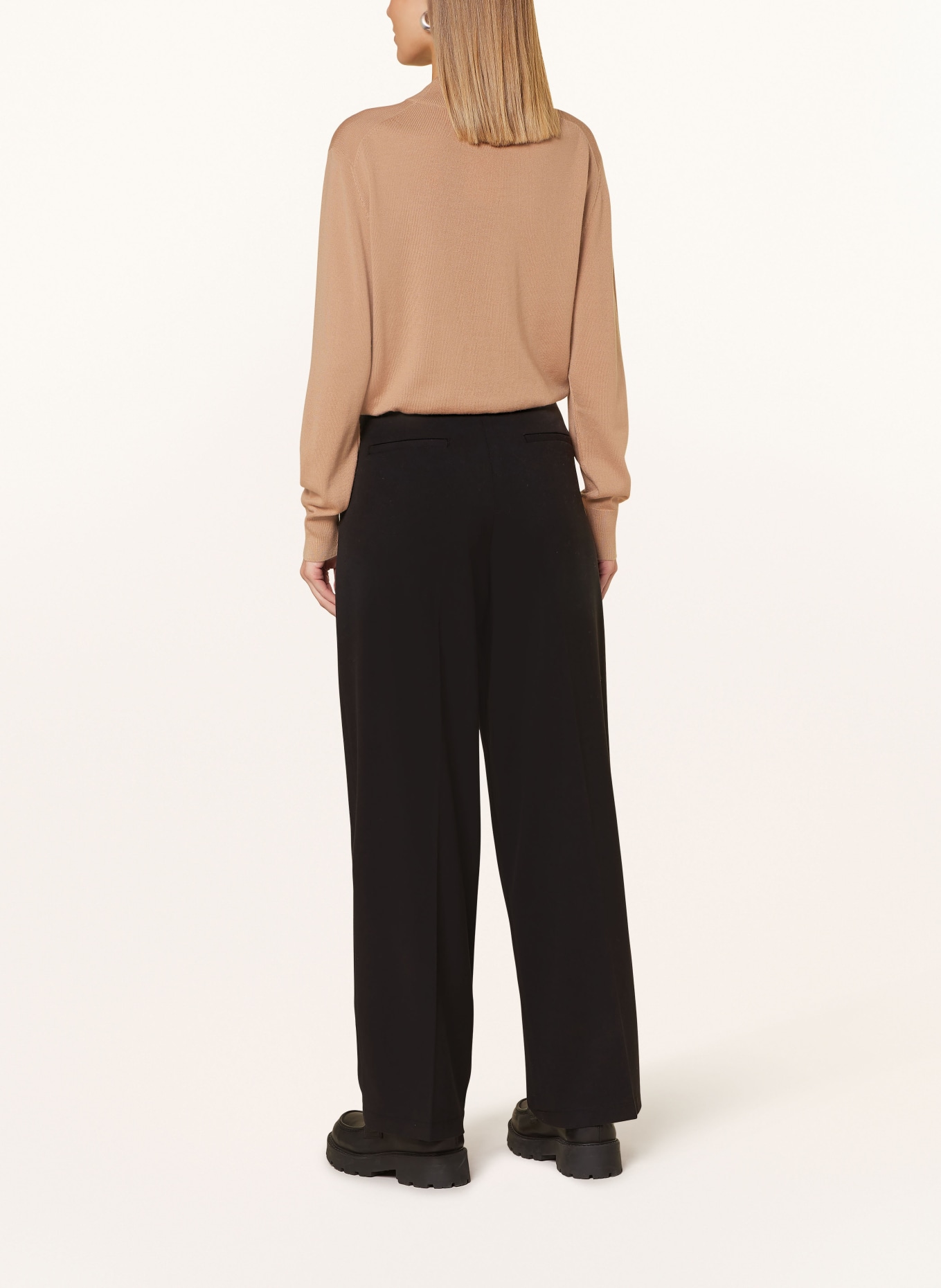 darling harbour Wide leg trousers, Color: BLACK (Image 3)