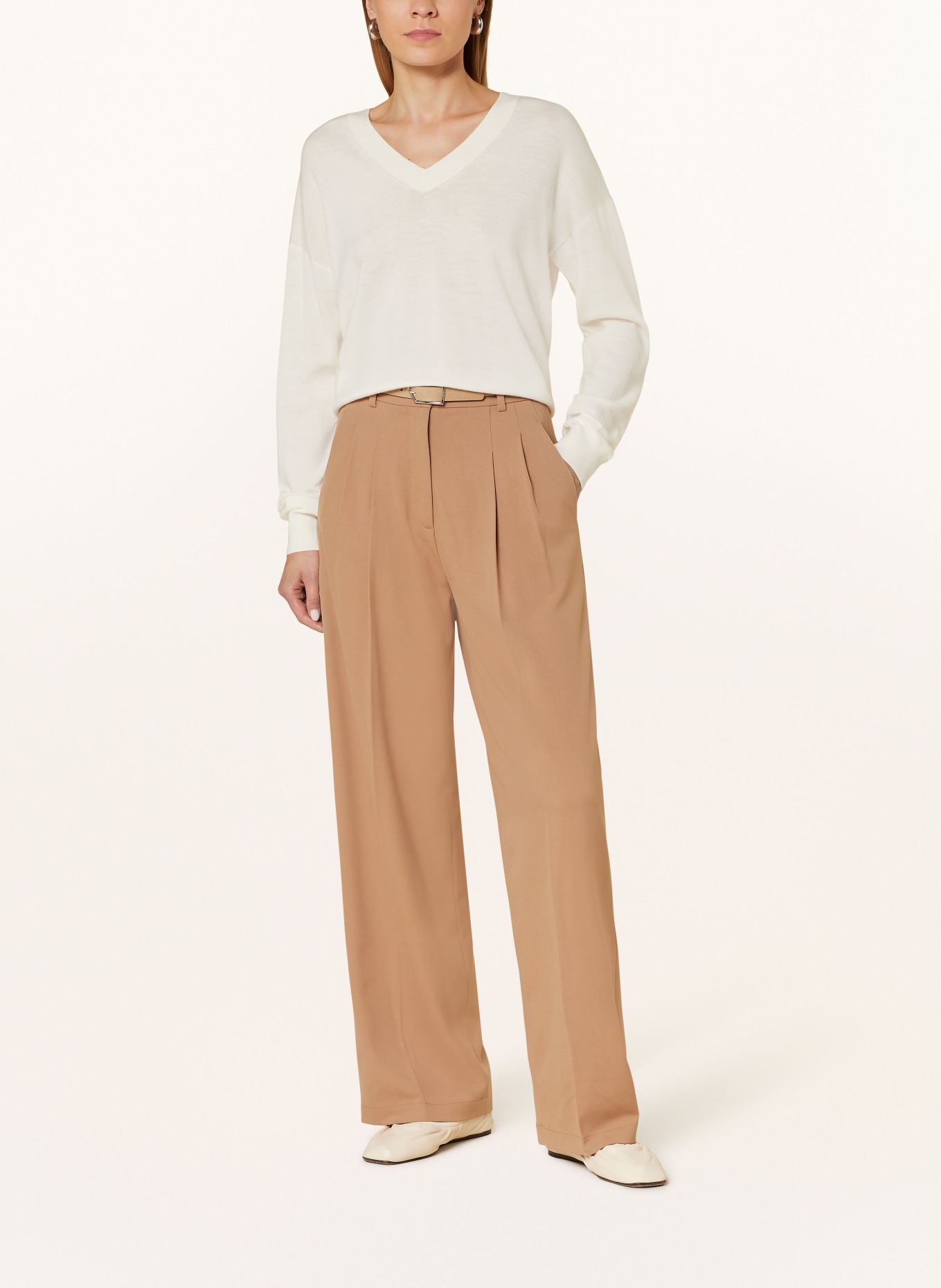 darling harbour Wide leg trousers, Color: CAMEL (Image 2)