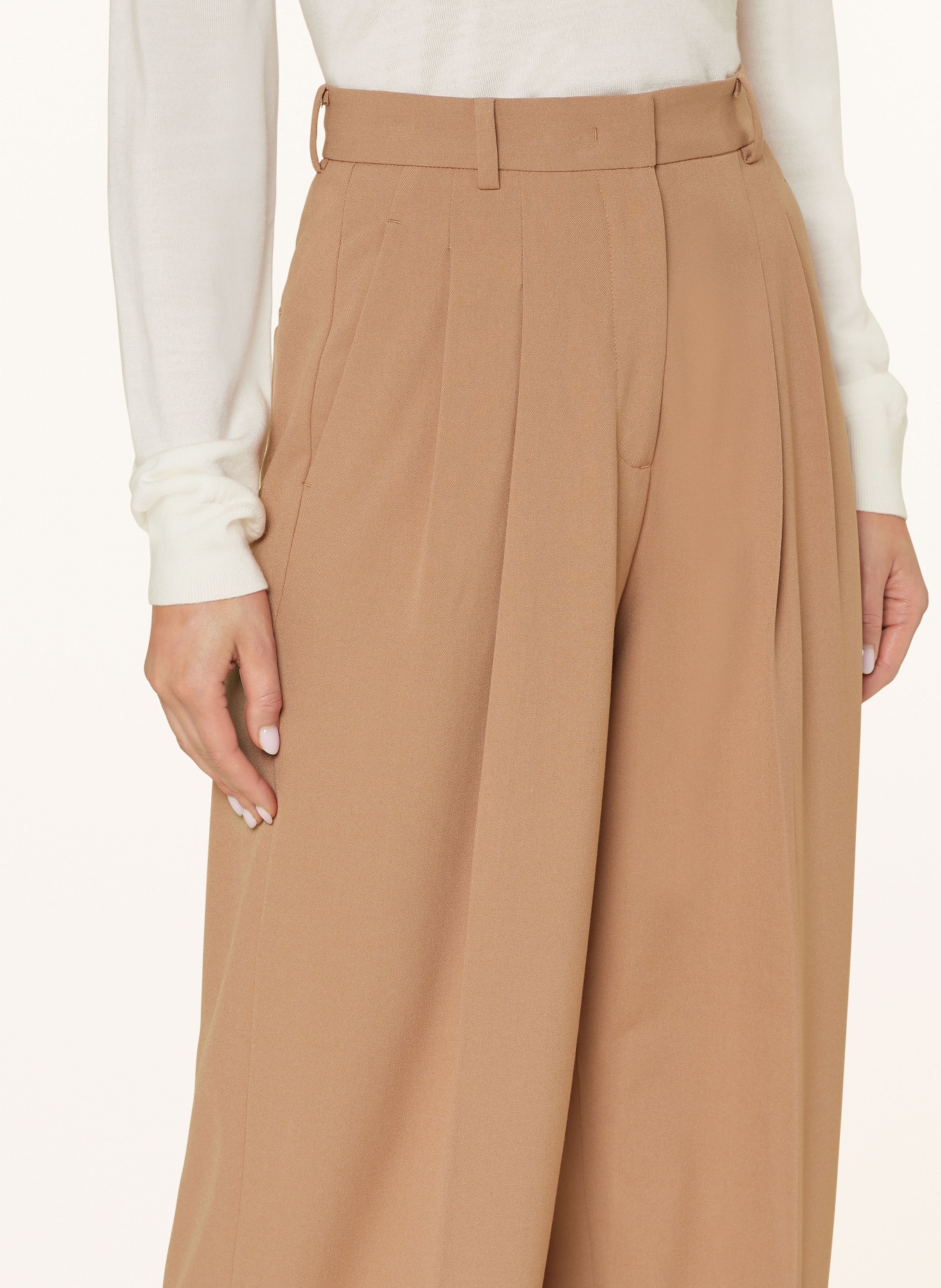 darling harbour Wide leg trousers, Color: CAMEL (Image 5)