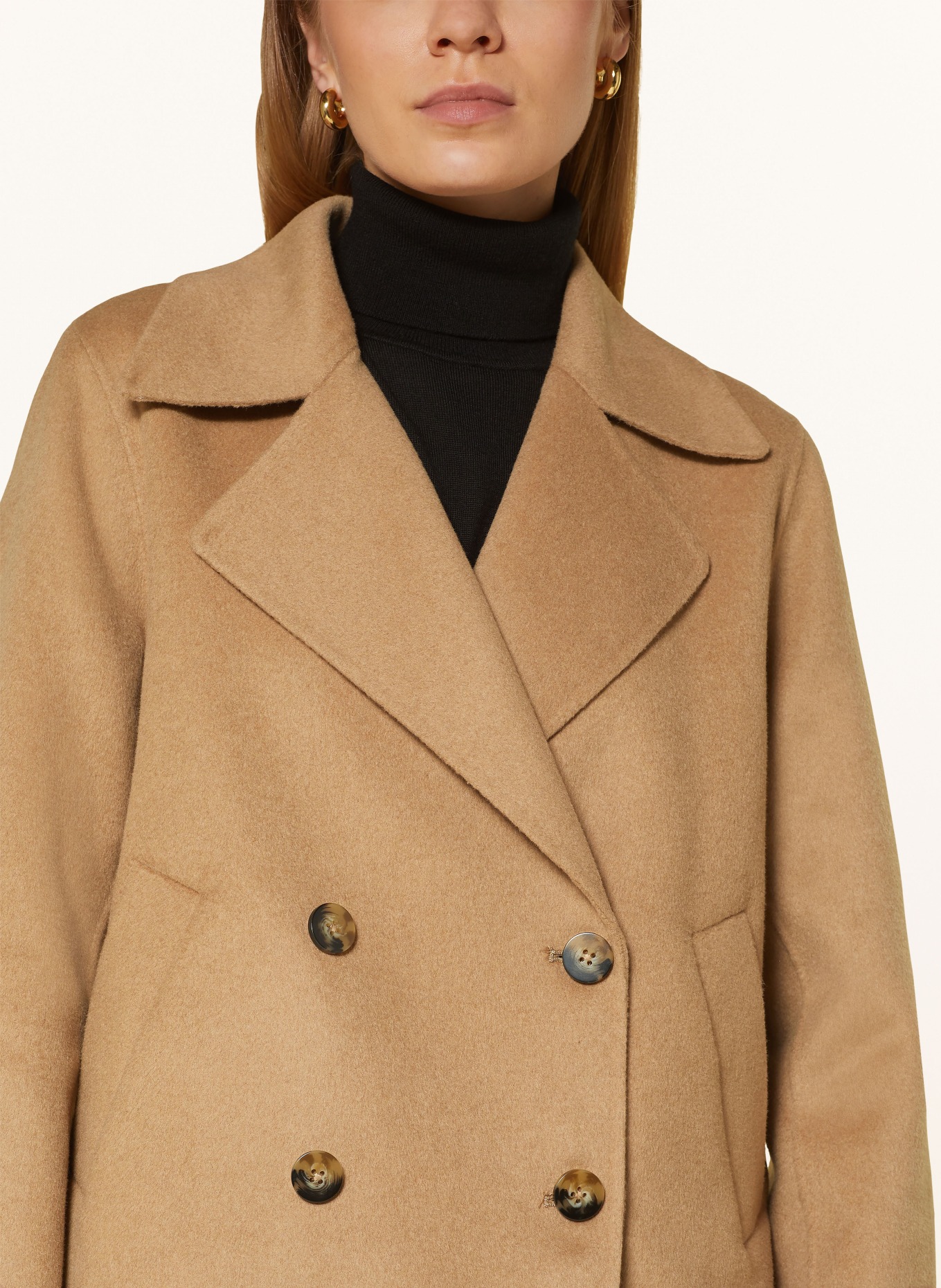 Camel colored pea coat clearance
