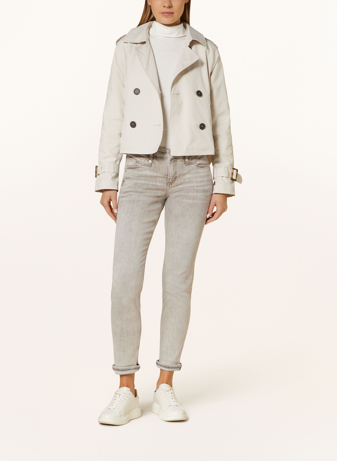 MAC Jeansy RICH SLIM: D092 beige colored wash