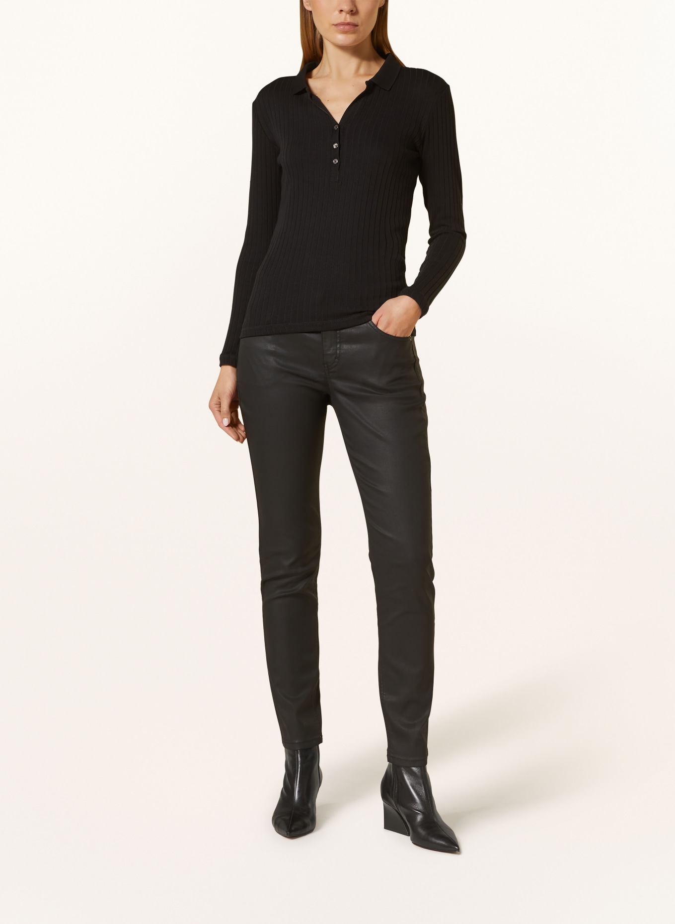 MAC Coated textured jeans SLIM, Color: 090 BLACK (Image 2)