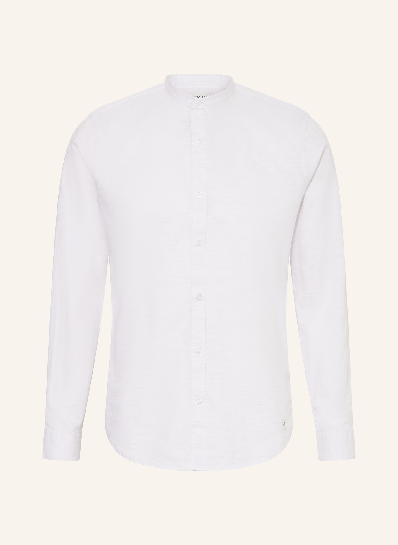 NOWADAYS Shirt regular fit with stand-up collar, Color: LIGHT GRAY (Image 1)