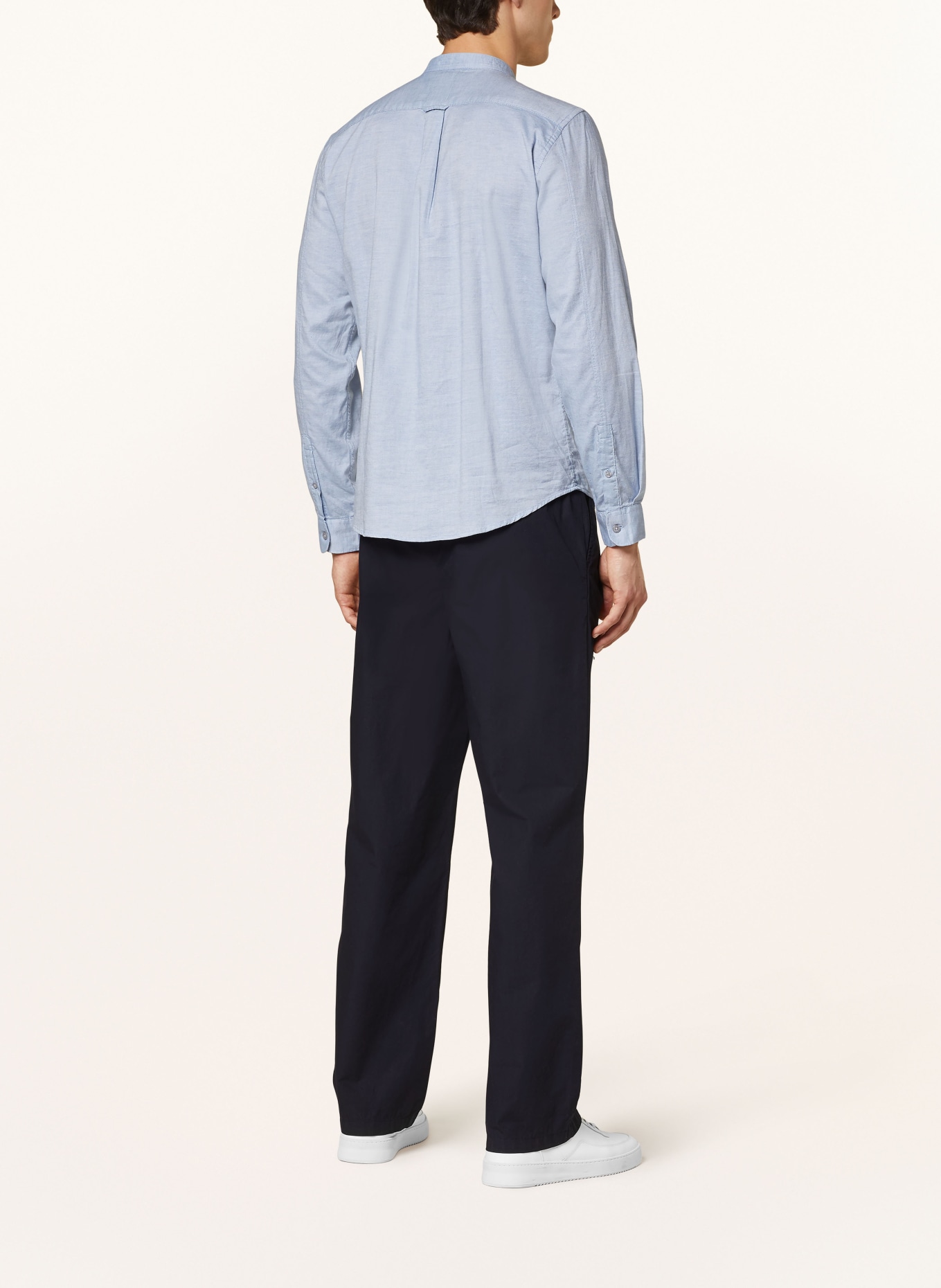 NOWADAYS Shirt regular fit with stand-up collar, Color: LIGHT BLUE (Image 3)