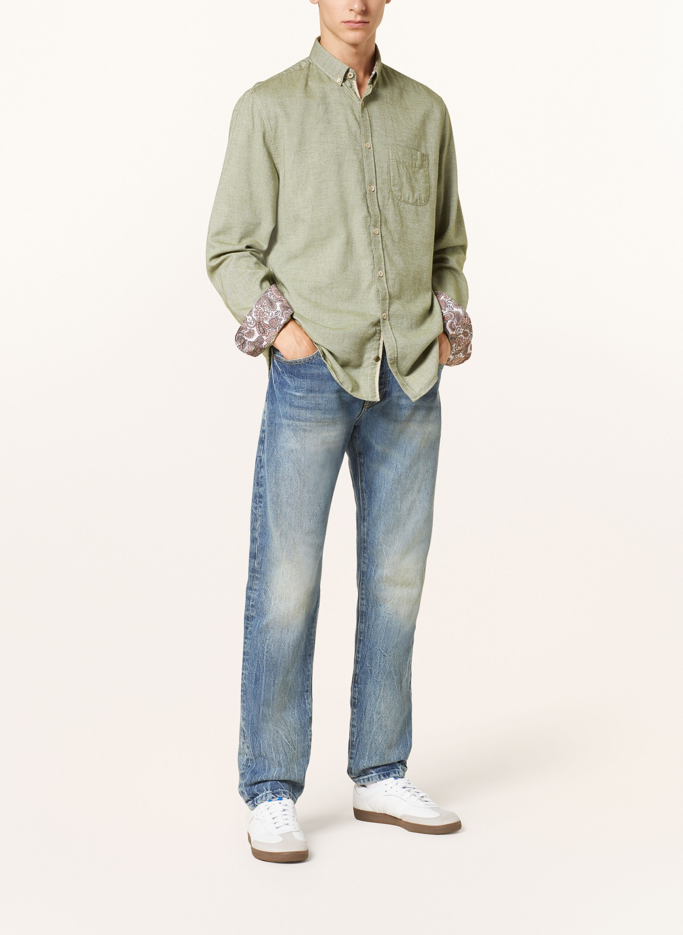 COLOURS & SONS Koszula regular fit, Kolor: ZIELONY (Obrazek 2)