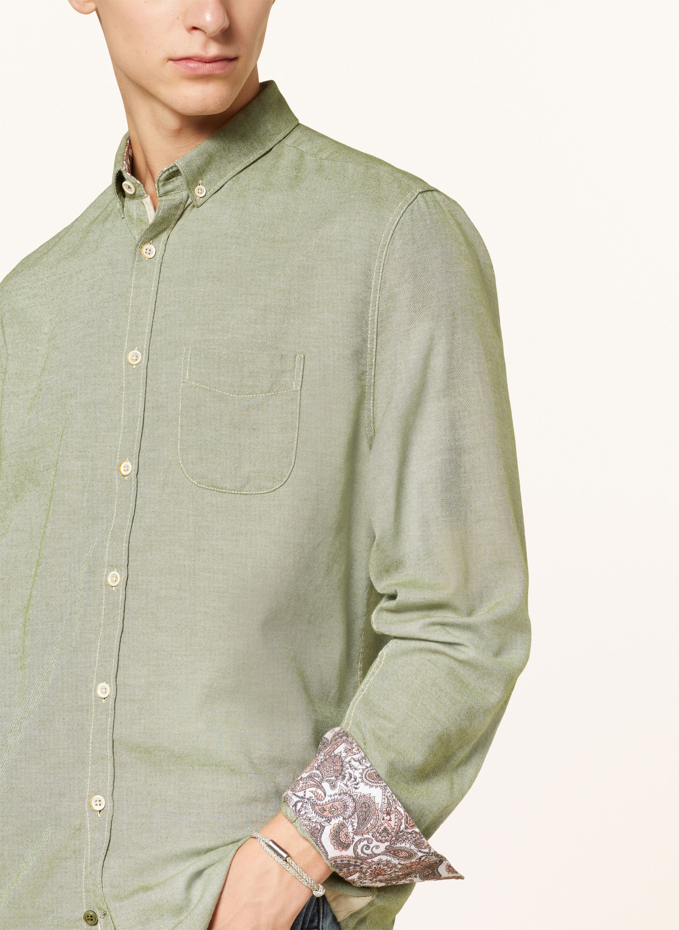 COLOURS & SONS Koszula regular fit, Kolor: ZIELONY (Obrazek 4)