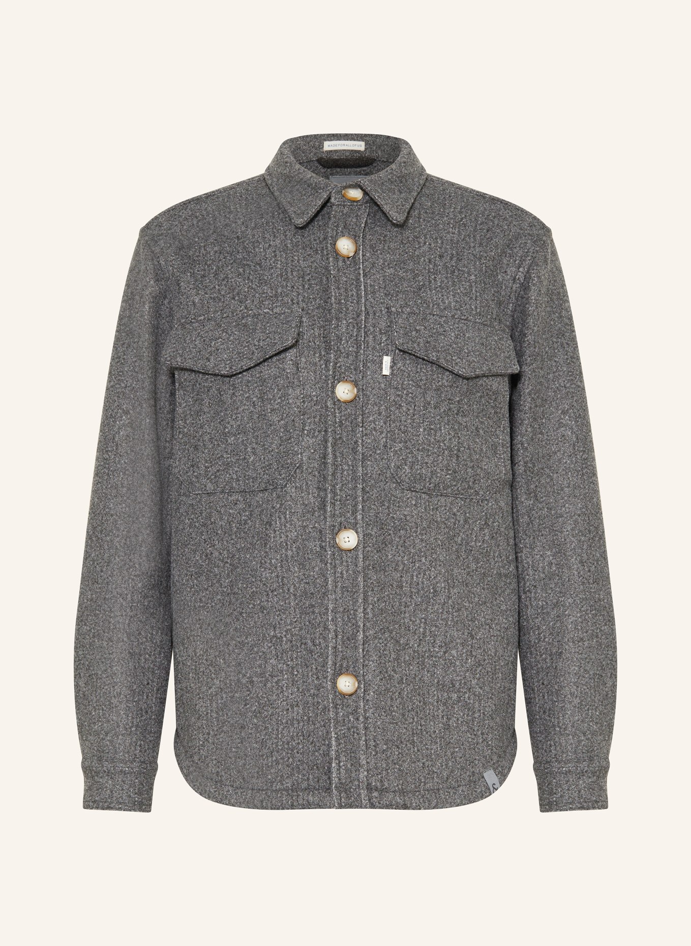 COLOURS & SONS Overshirt, Color: GRAY (Image 1)