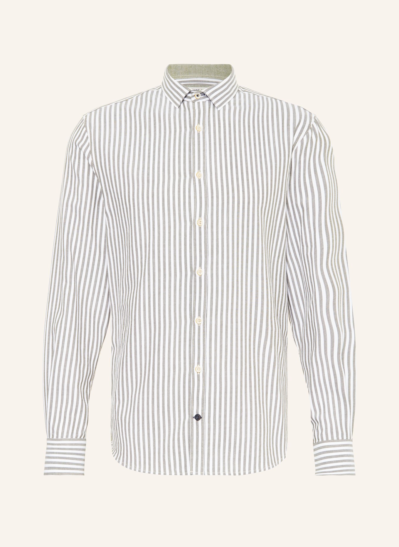 COLOURS & SONS Hemd Regular Fit: WEISS / GRÜN