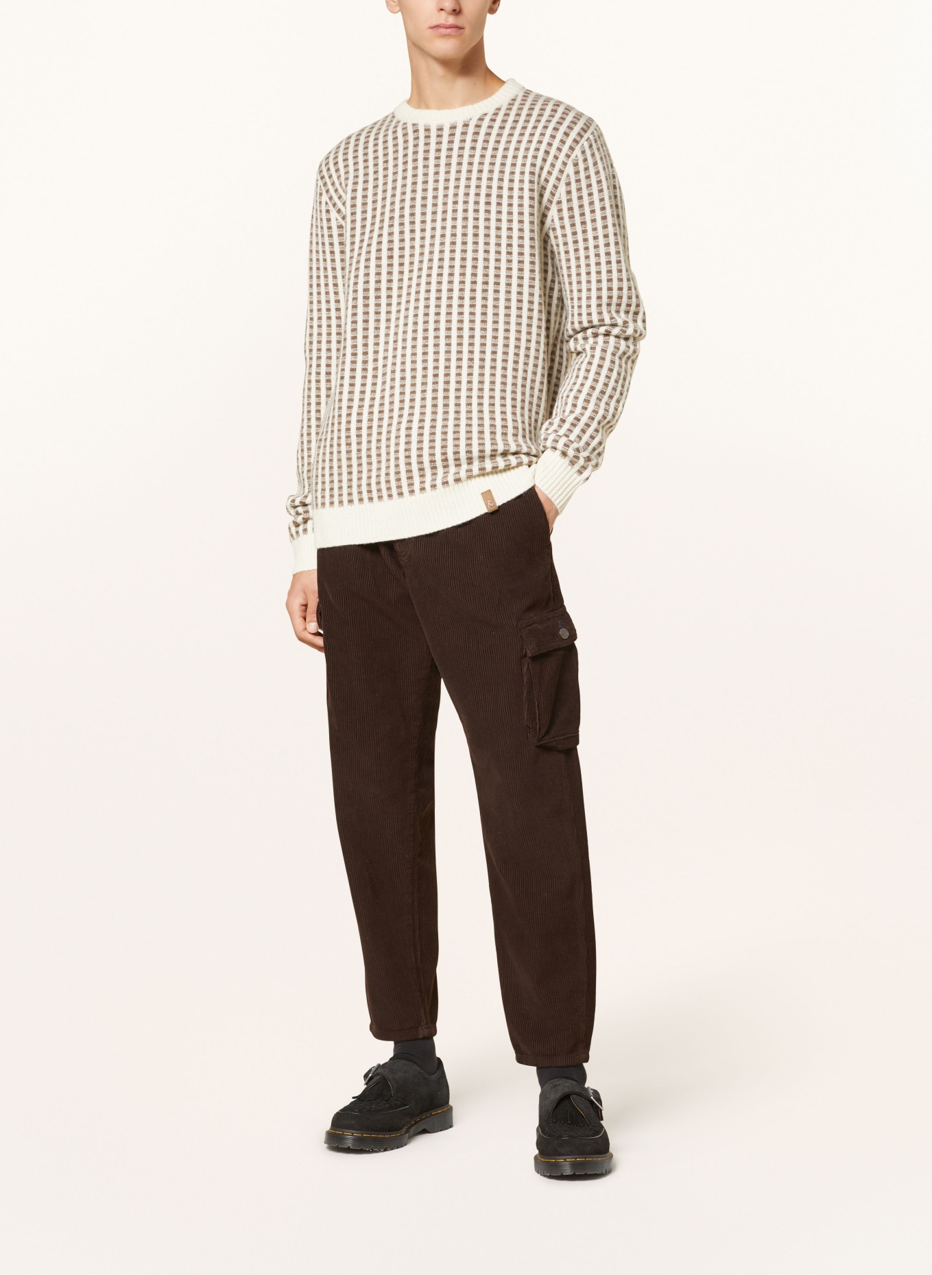 COLOURS & SONS Cargohose Relaxed Fit aus Cord: DUNKELBRAUN