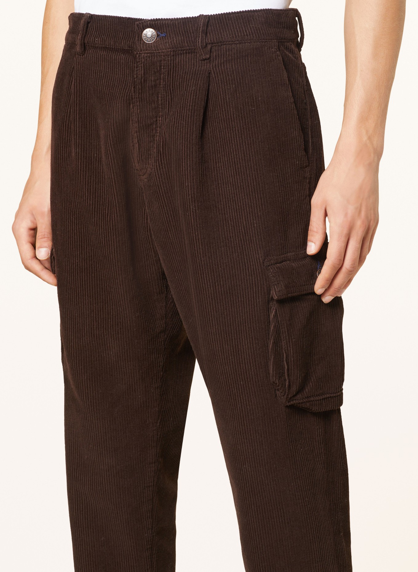 COLOURS & SONS Cargohose Relaxed Fit aus Cord: DUNKELBRAUN