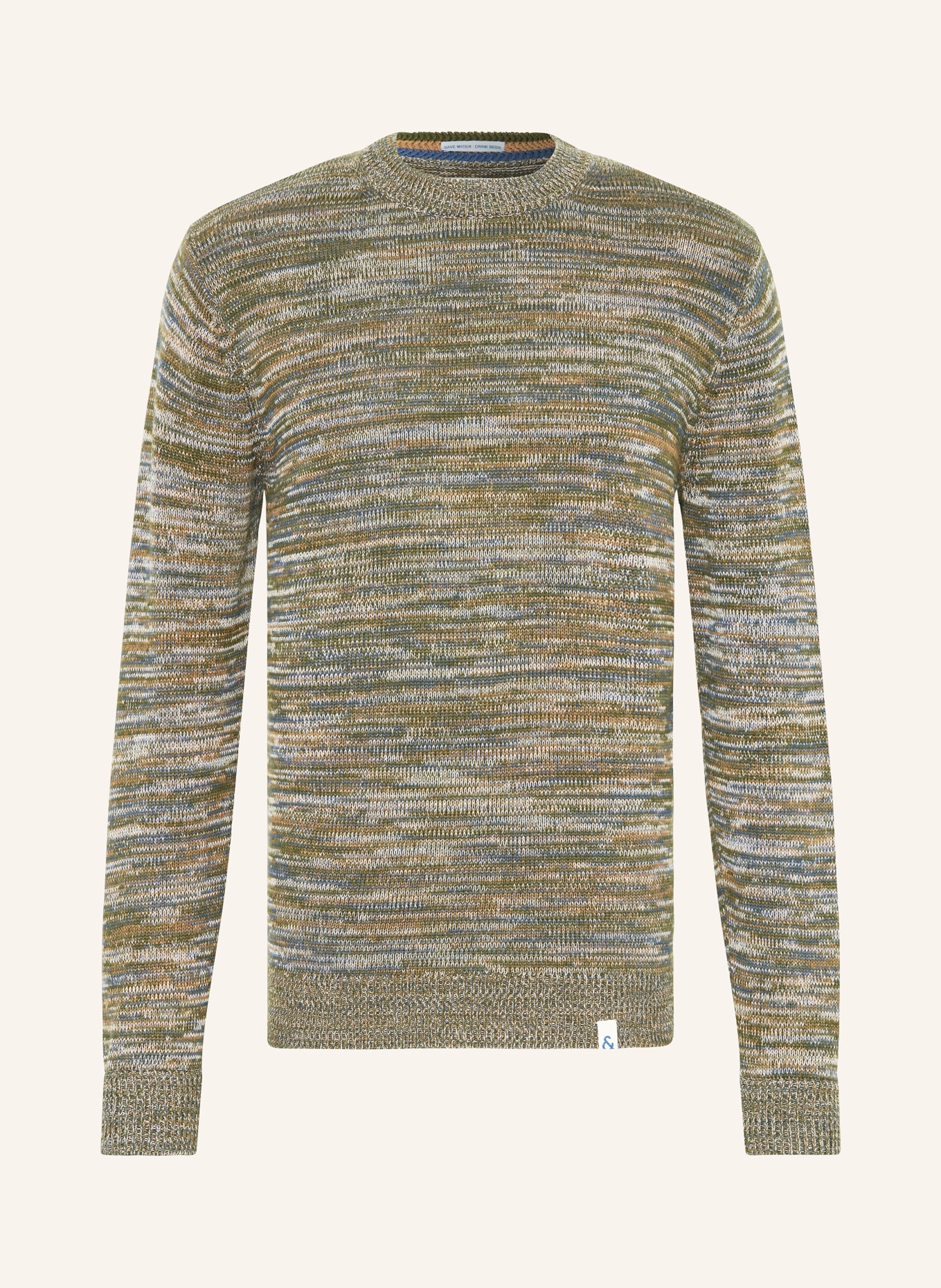 COLOURS & SONS Pullover: PETROL / GRÜN / BRAUN