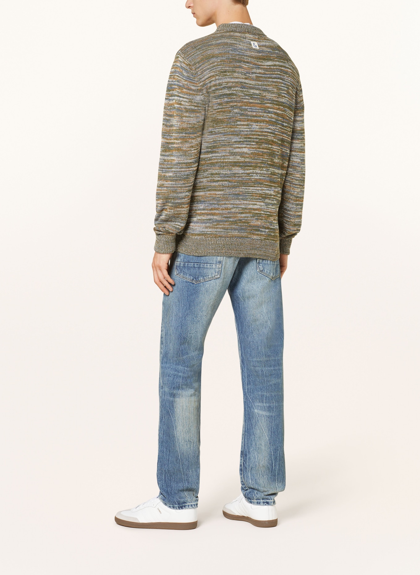 COLOURS & SONS Pullover: PETROL / GRÜN / BRAUN