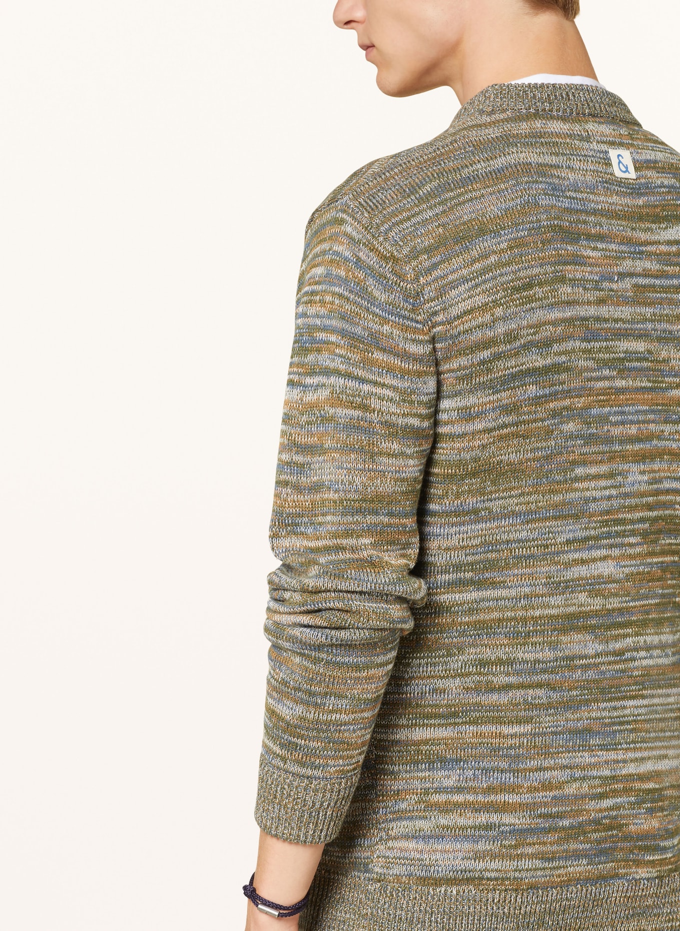 COLOURS & SONS Pullover: PETROL / GRÜN / BRAUN