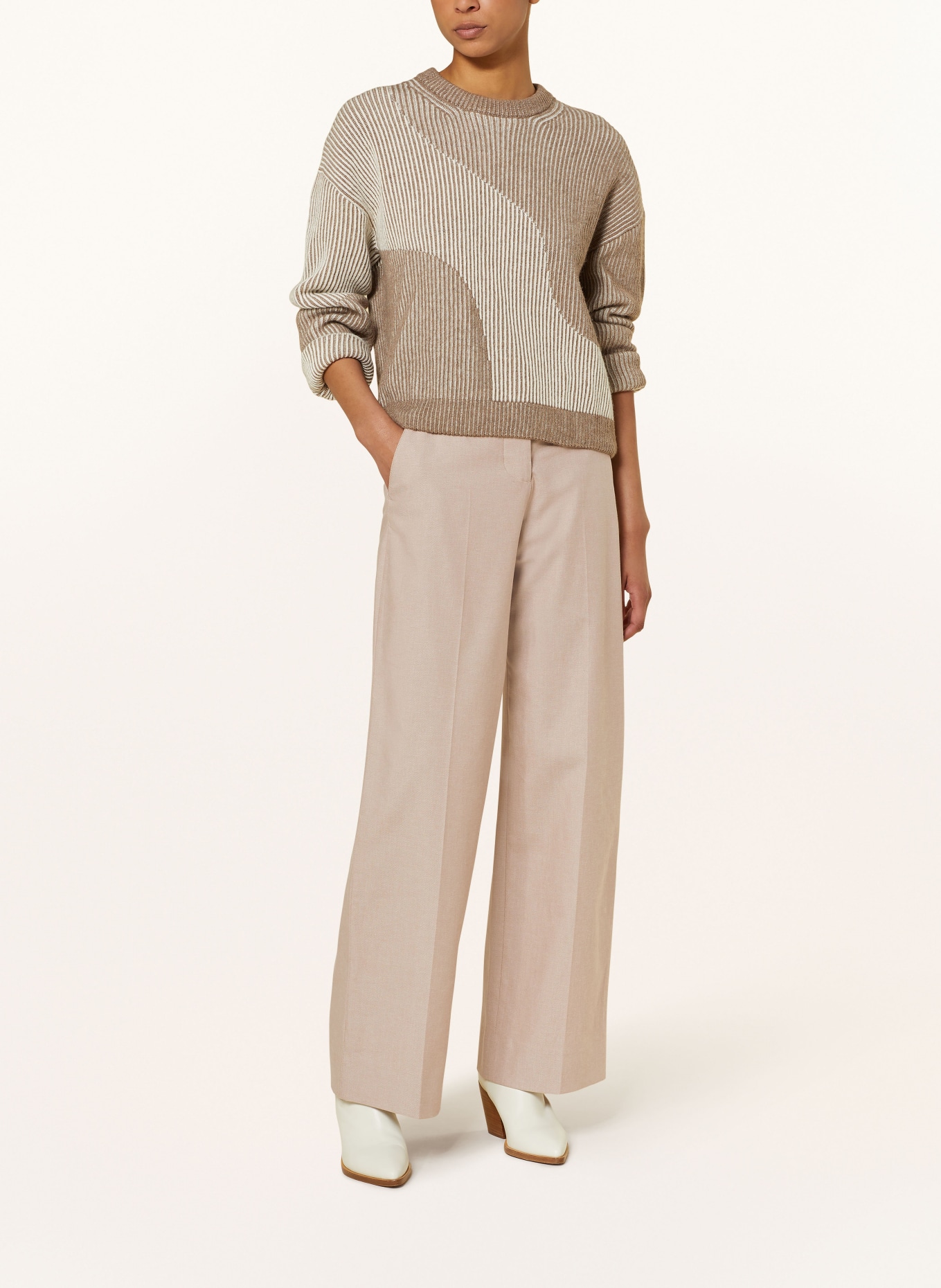 ARMEDANGELS Wide leg trousers LEANDRAA, Color: BEIGE (Image 3)