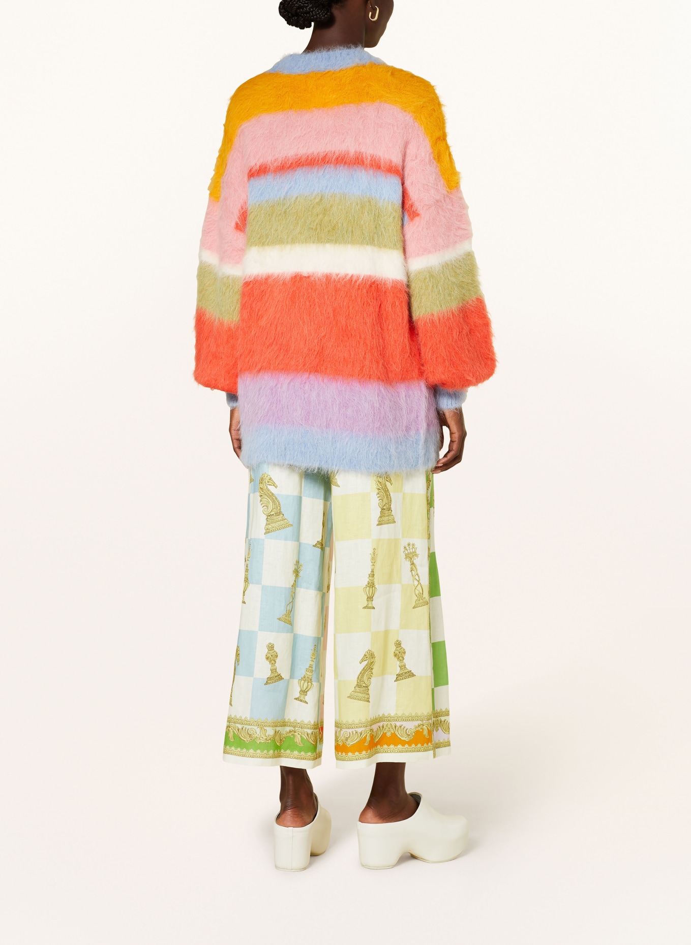 ALÉMAIS Alpaka-Pullover, Farbe: ROSA/ GRÜN/ ROT (Bild 3)