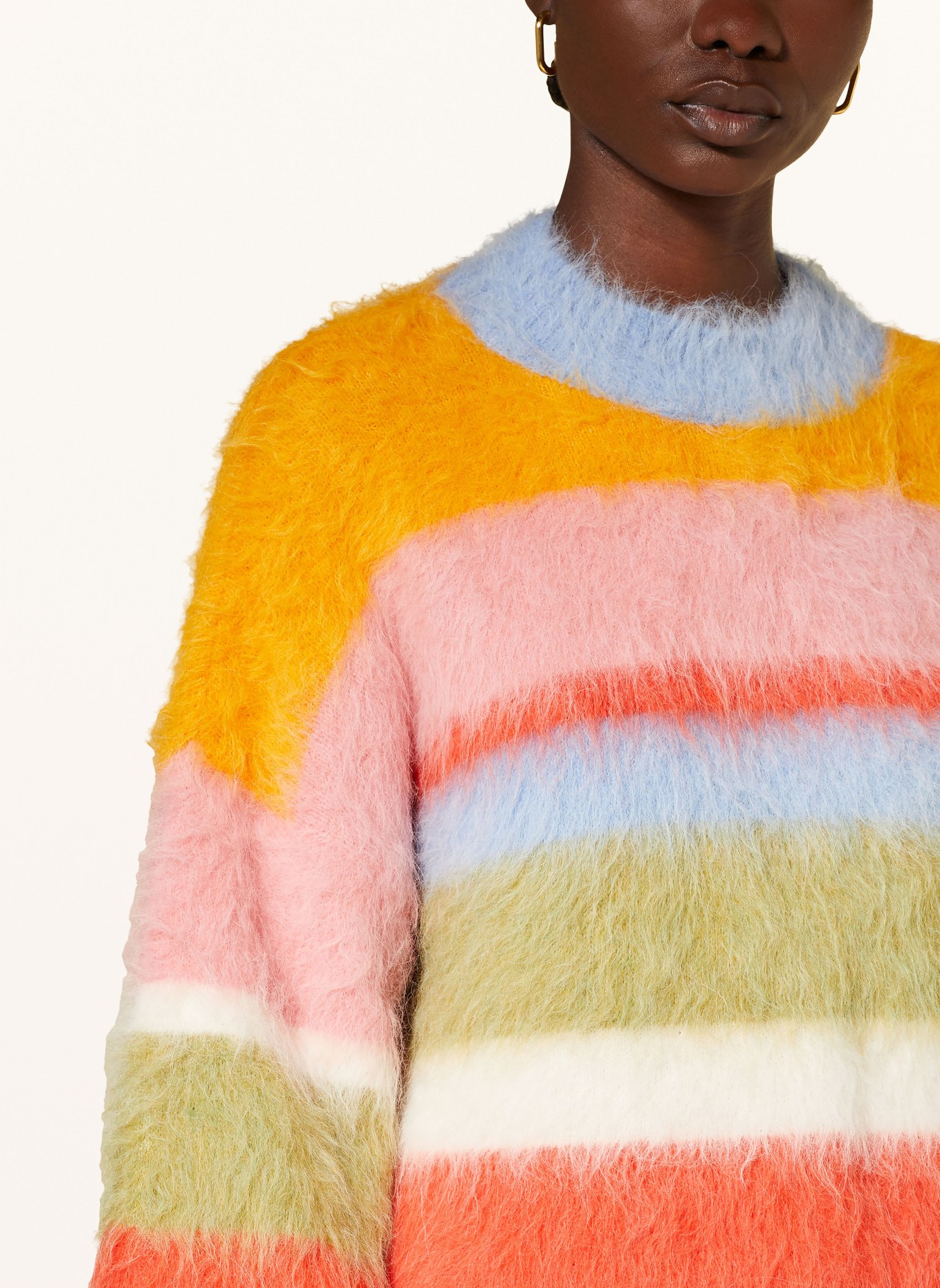 ALÉMAIS Alpaka-Pullover, Farbe: ROSA/ GRÜN/ ROT (Bild 4)