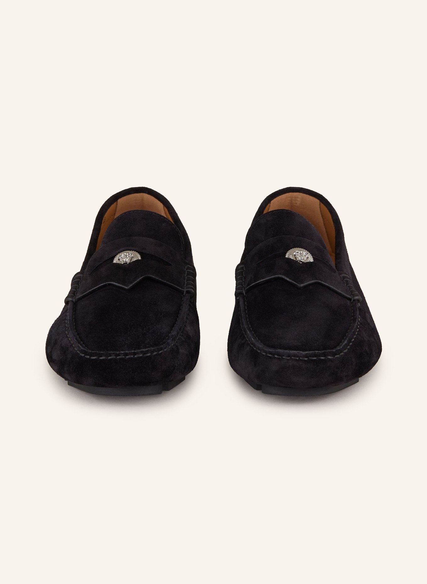 VERSACE Penny loafers, Color: BLACK (Image 3)