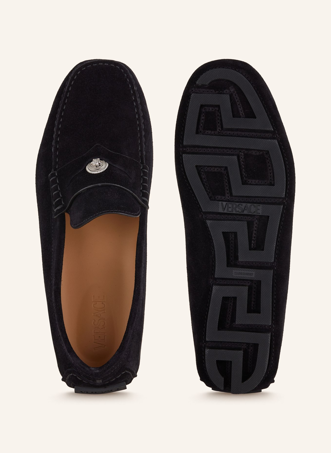 VERSACE Penny loafers, Color: BLACK (Image 5)