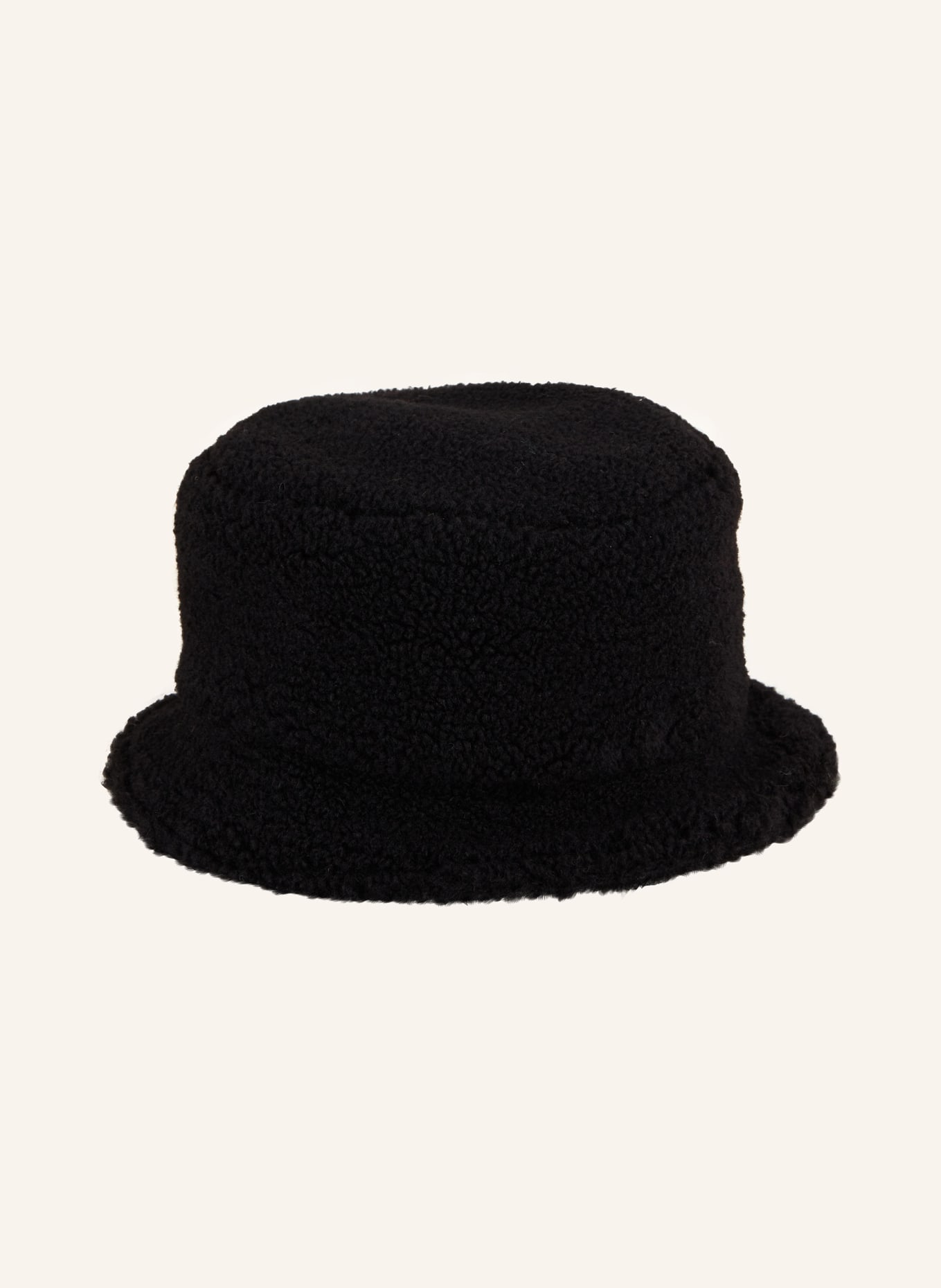 LOEVENICH Klobouk Bucket Hat z plyše: ČERNÁ