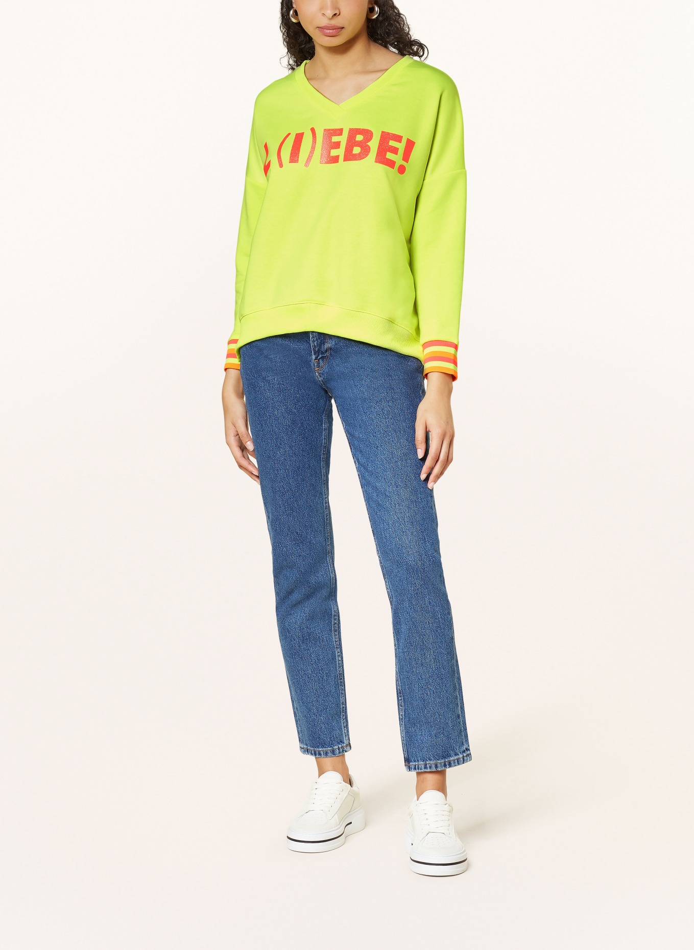 miss goodlife Sweatshirt, Color: NEON YELLOW/ NEON PINK (Image 2)
