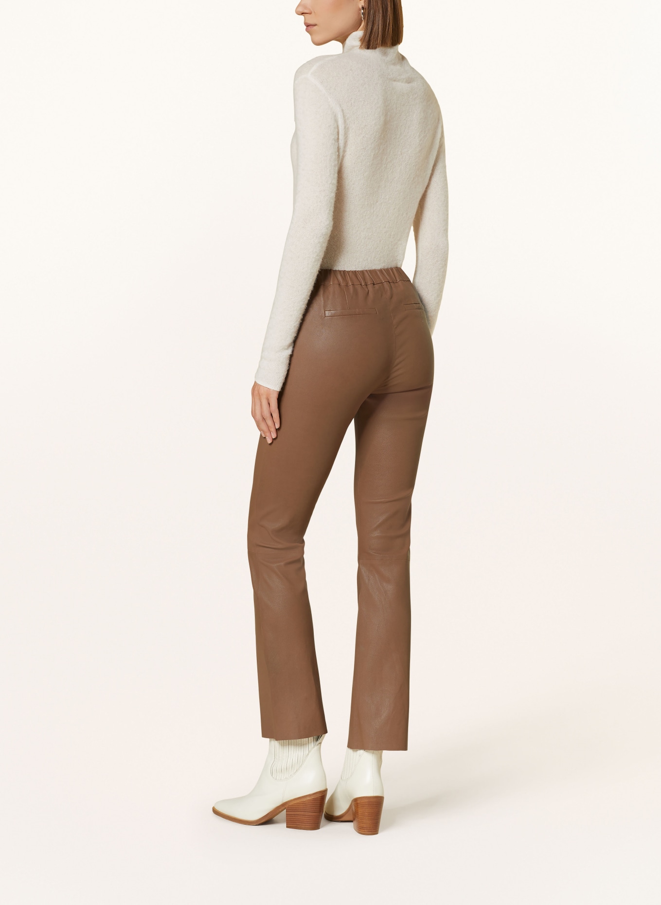 OAKWOOD Leather trousers, Color: BROWN (Image 3)