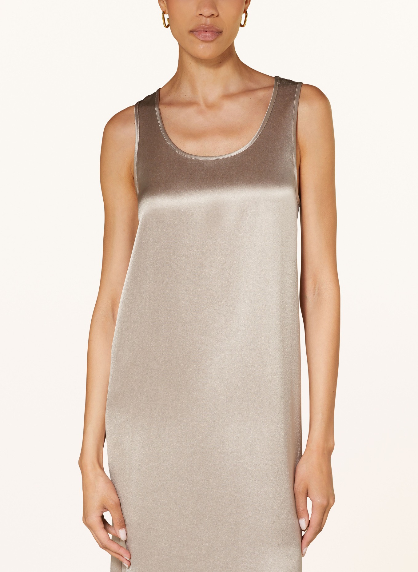 MRS HUGS Satin dress in platinum