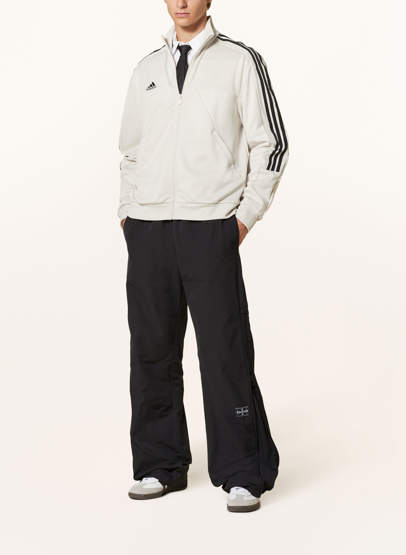 Black and beige adidas jacket new arrivals