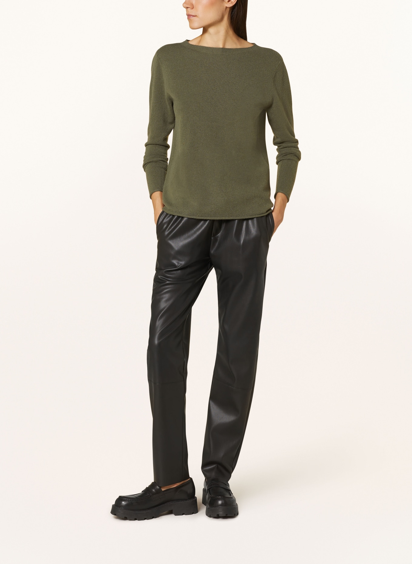 darling harbour Hose in Lederoptik: SCHWARZ