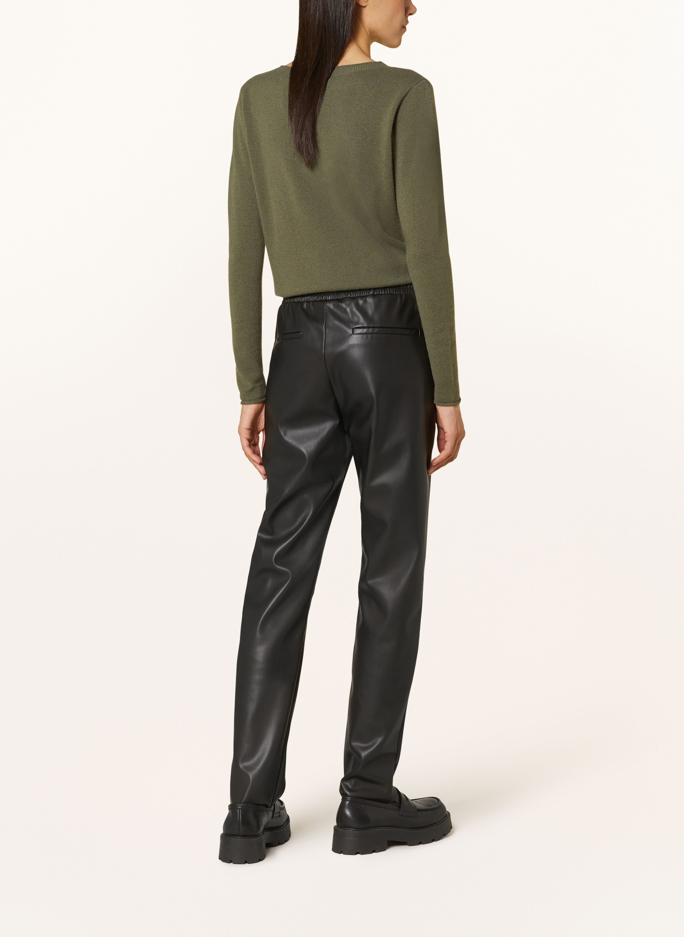 darling harbour Hose in Lederoptik: SCHWARZ