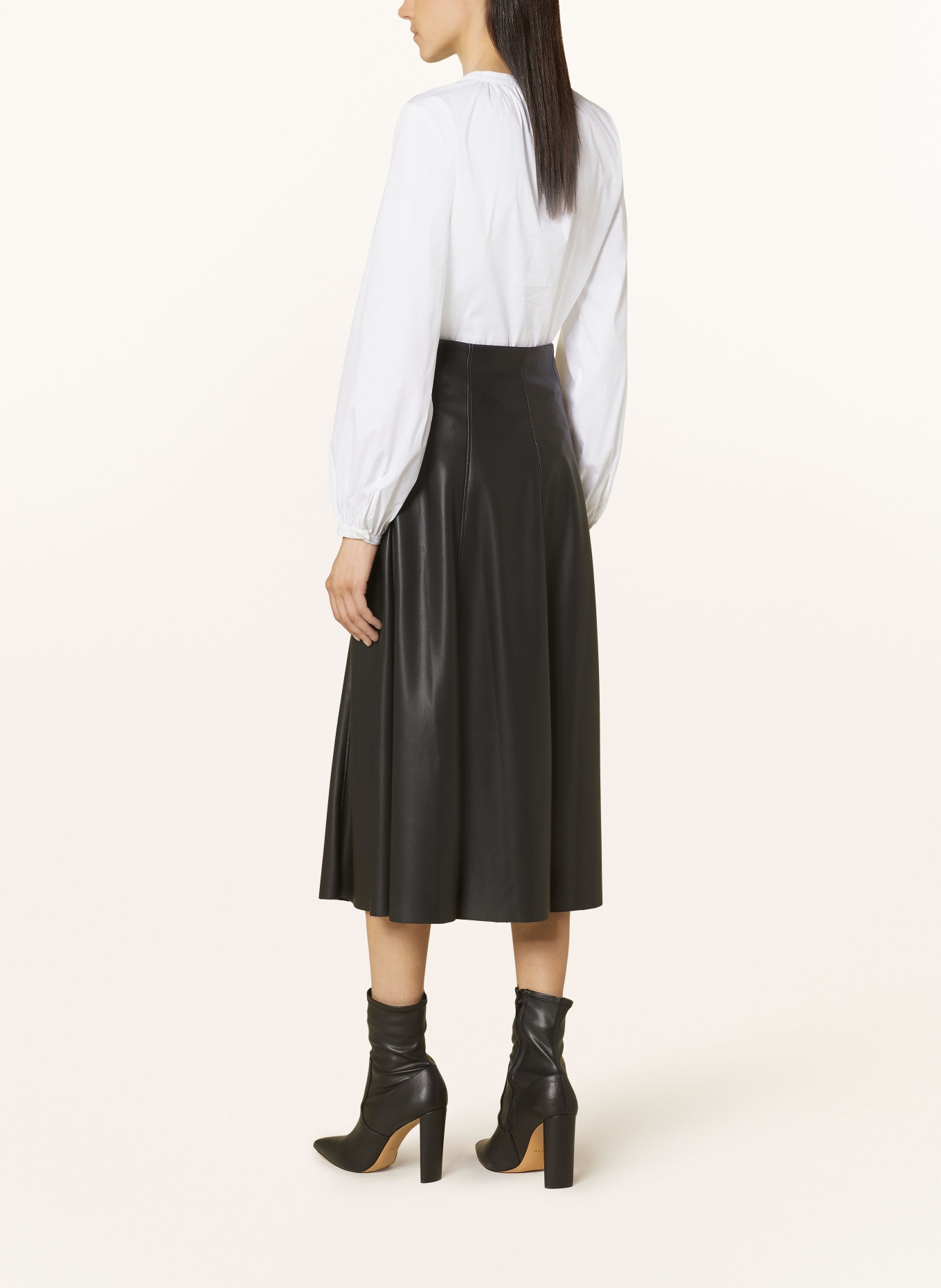 darling harbour Spódnica z imitacji skóry: CZARNY