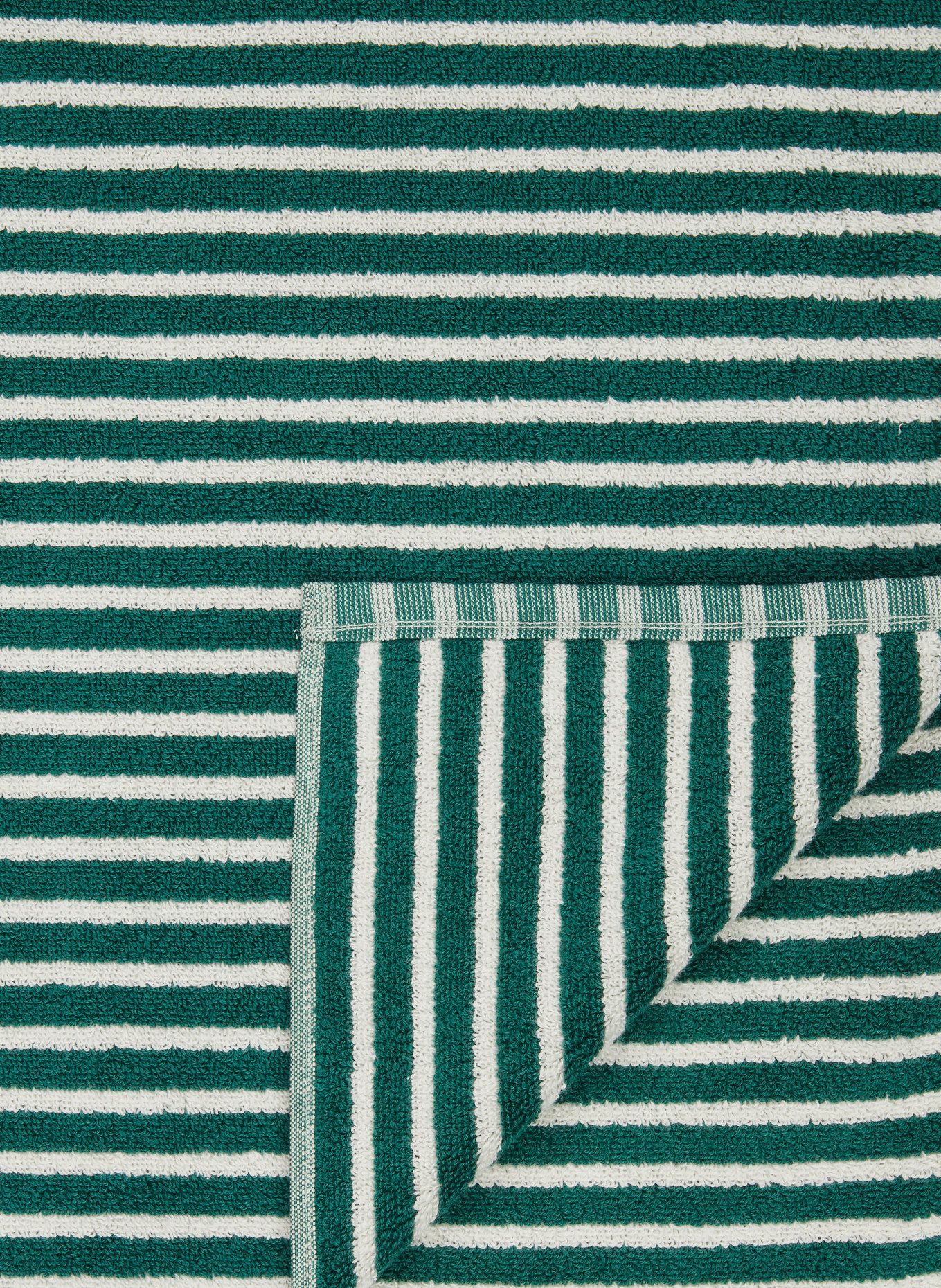 TEKLA Bath towel, Color: GREEN/ CREAM (Image 3)