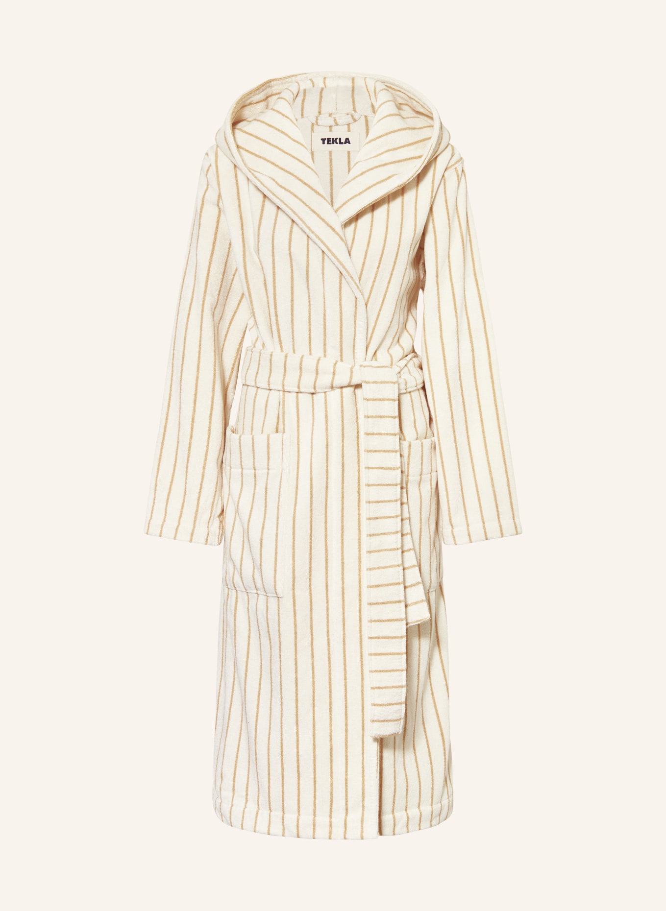 TEKLA Unisex-Bademantel SIENNA mit Kapuze: CREME / BEIGE