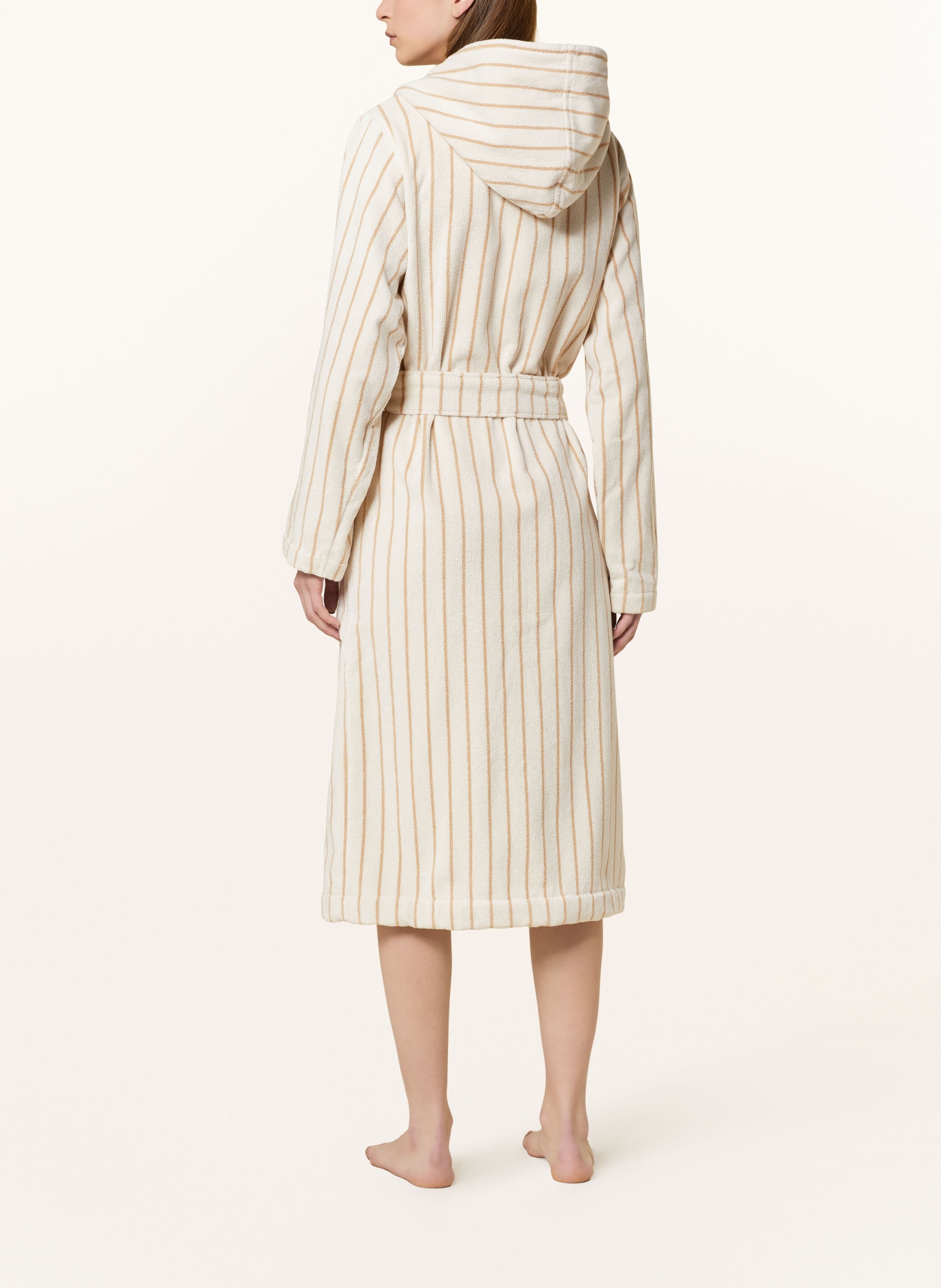 TEKLA Unisex-Bademantel SIENNA mit Kapuze: CREME / BEIGE