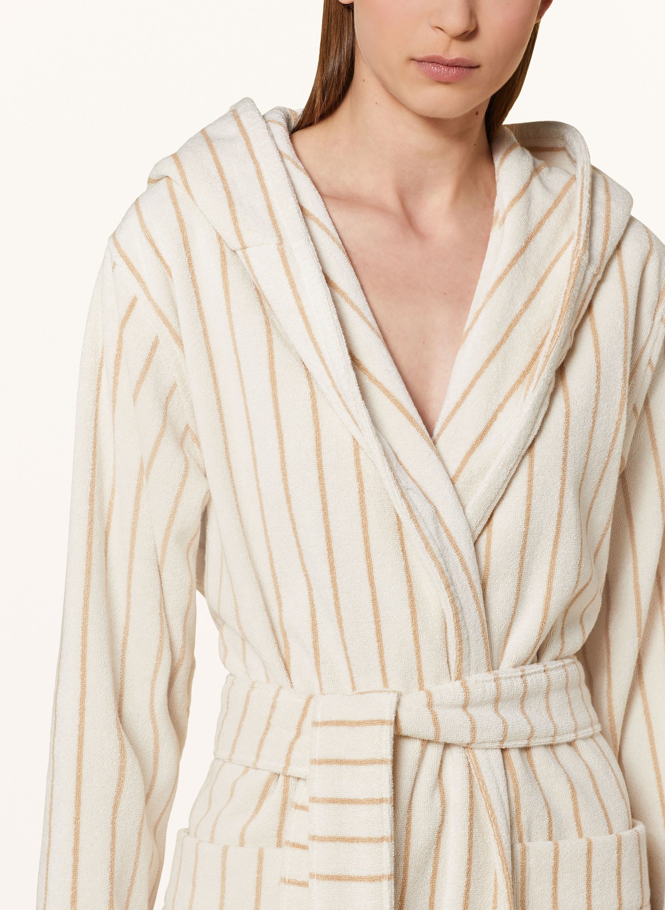 TEKLA Unisex bathrobe SIENNA with hood, Color: CREAM/ BEIGE (Image 5)