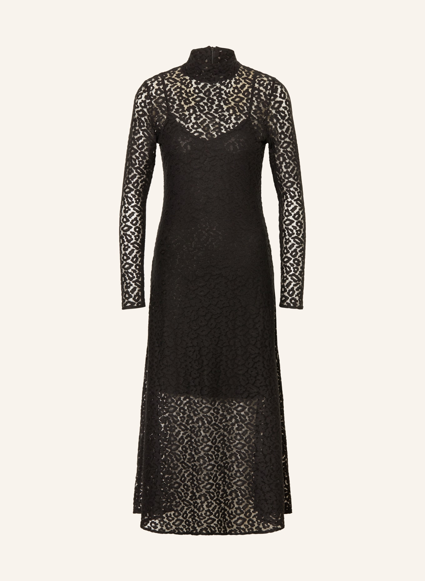 SUNCOO Spitzenkleid CIARA: SCHWARZ