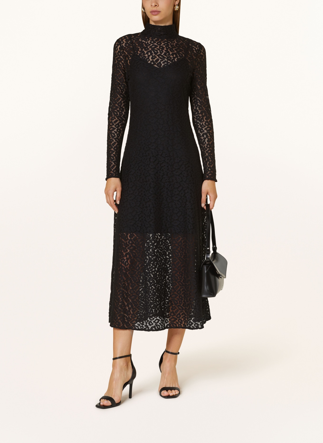 SUNCOO Spitzenkleid CIARA: SCHWARZ