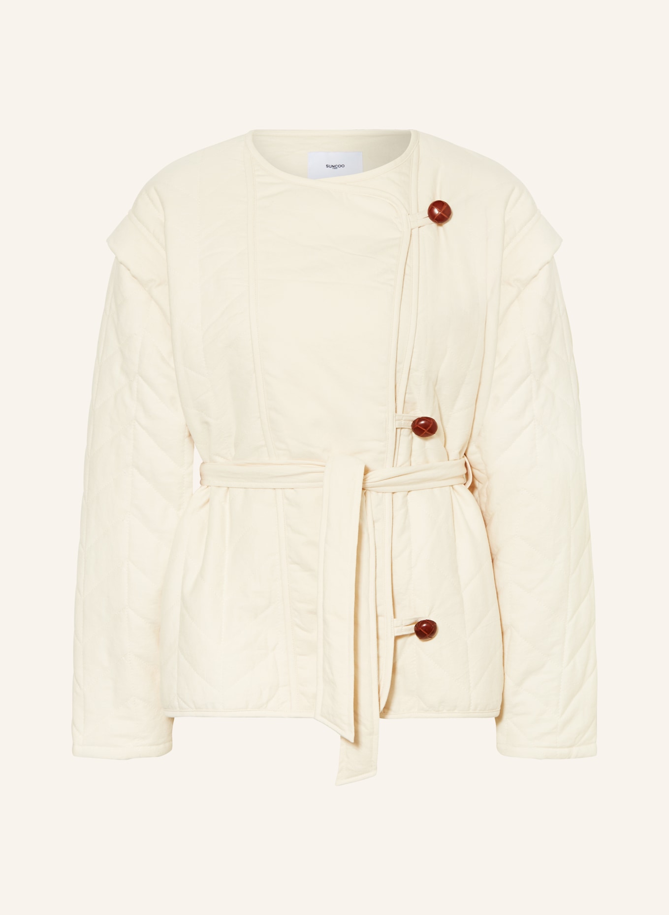 SUNCOO Steppjacke ESCAPE mit abnehmbaren Ärmeln: ECRU