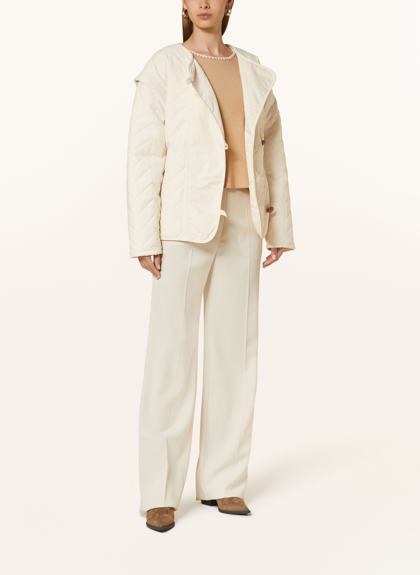 SUNCOO Steppjacke ESCAPE mit abnehmbaren Ärmeln: ECRU