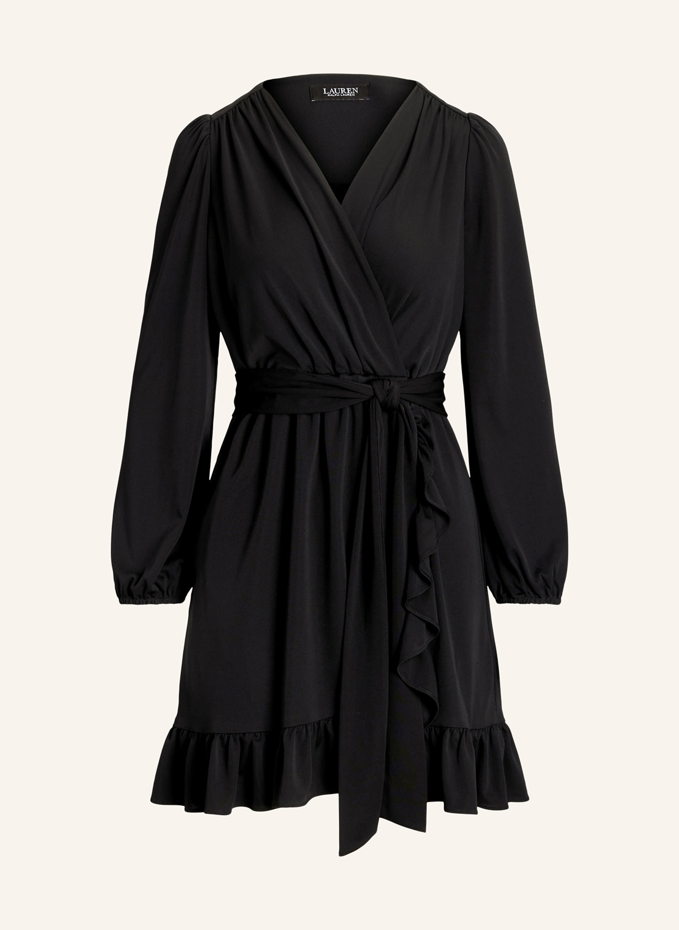 LAUREN RALPH LAUREN Jersey dress in wrap look with ruffles
