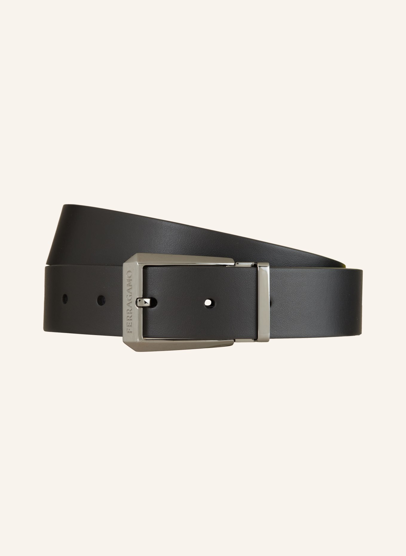 FERRAGAMO Leather belt: BLACK