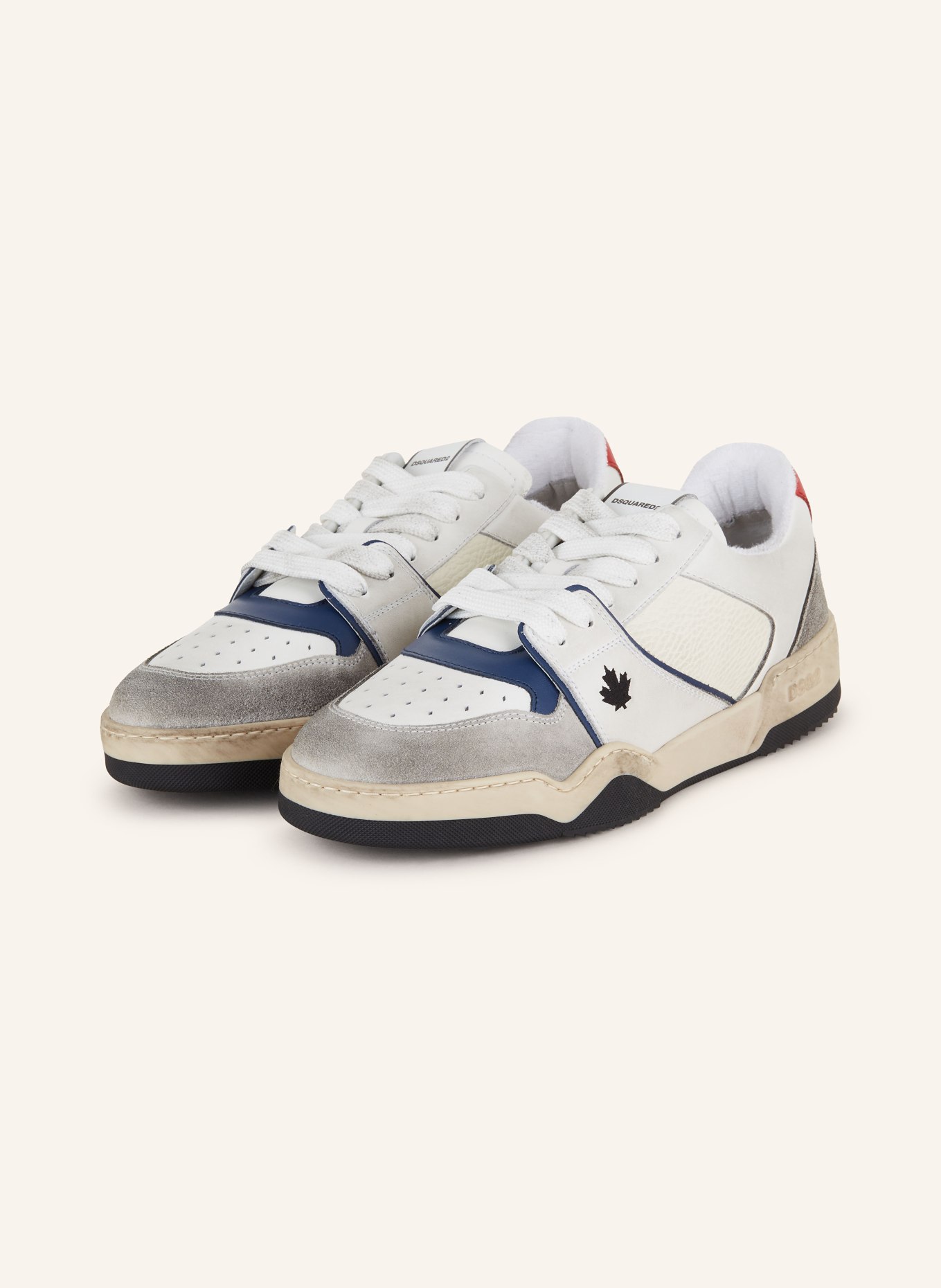 DSQUARED2 Sneaker SPIKER in weiss rot grau