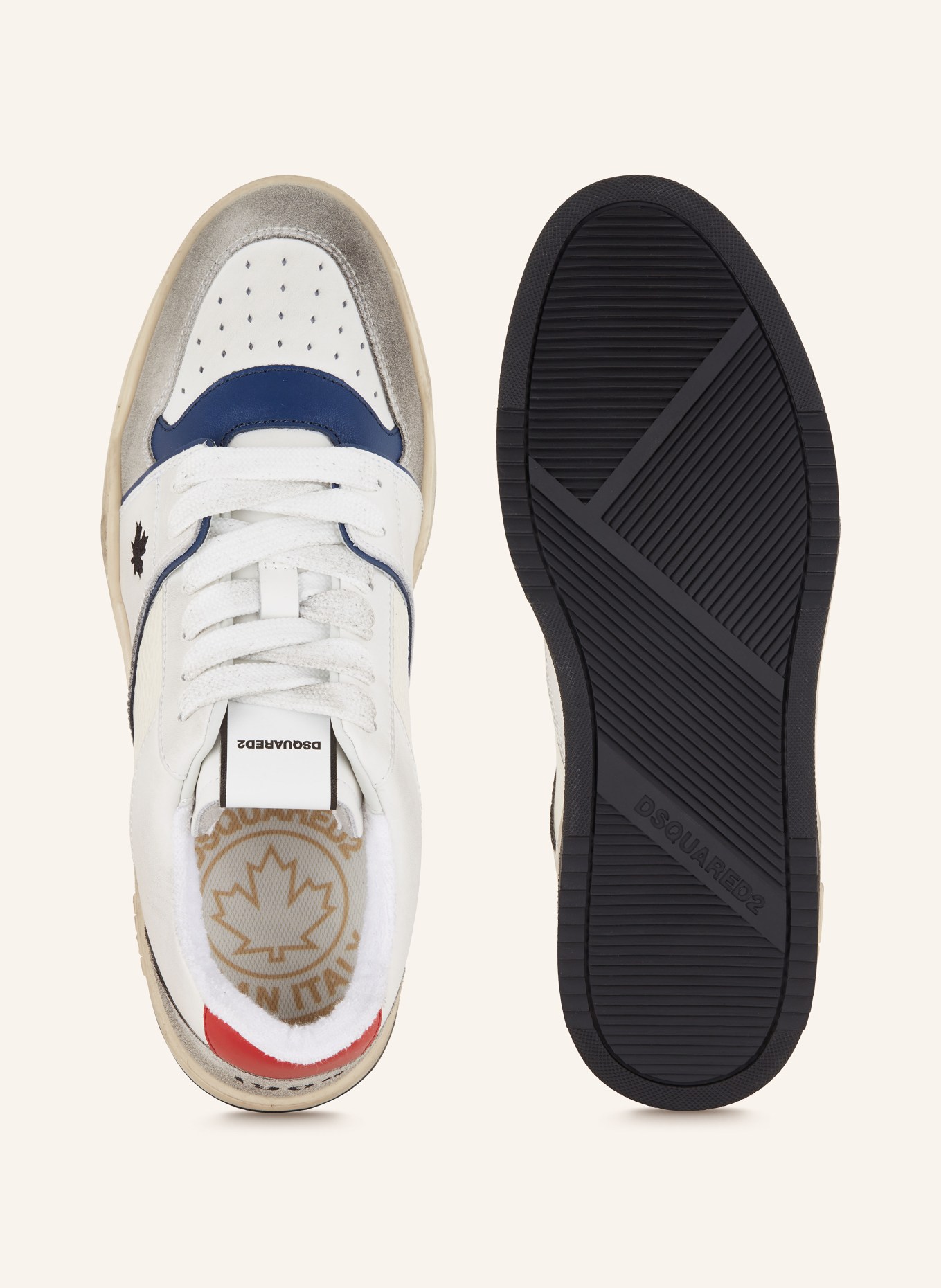 DSQUARED2 Sneaker SPIKER, Farbe: WEISS/ ROT/ GRAU (Bild 5)