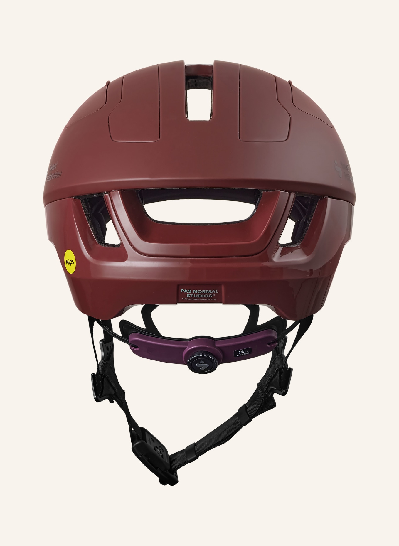 PAS NORMAL STUDIOS Fahrradhelm FALCONER AERO 2VI MIPS: DUNKELROT