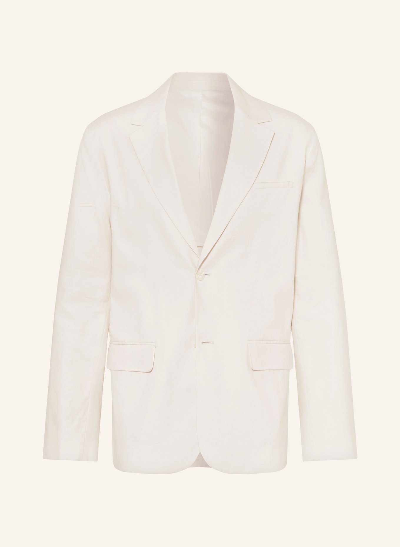 Calvin Klein Marynarka regular fit z lnem, Kolor: 0K9 White Onyx (Obrazek 1)