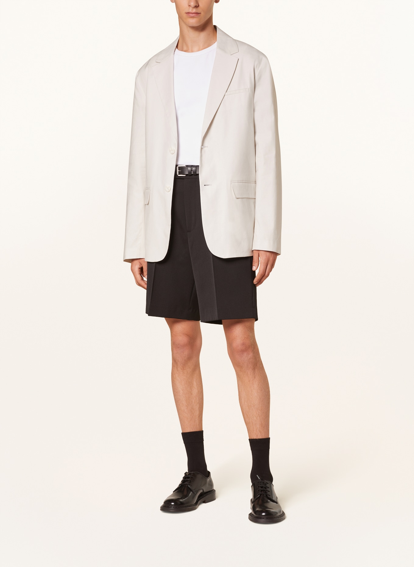 Calvin Klein Marynarka regular fit z lnem, Kolor: 0K9 White Onyx (Obrazek 2)
